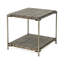 Table basse rectangulaire et tables de bout, graphite vieilli, bois franc, métal, rehaussement de salon moderne en bois franc massif 1 2, caractéristique élégante
