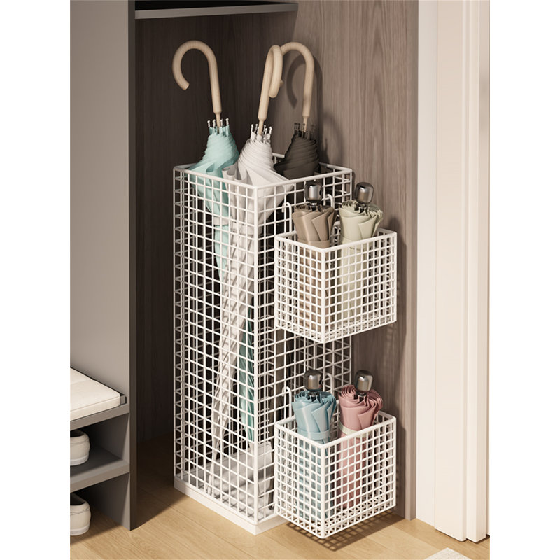 Keillan Metal Freestanding Umbrella Stand, White