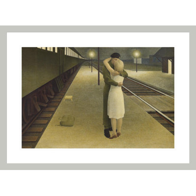 Soldier and Girl at Station by Alex Colville -Framed Giclee Print