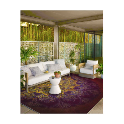 Tapis lavable demi-étoile à motif tissé