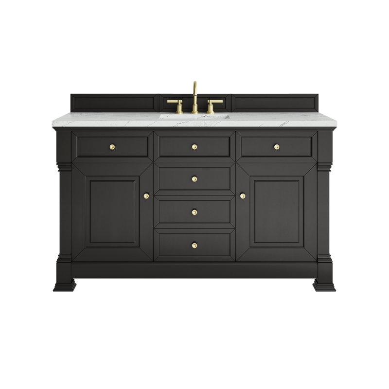 Brookfield Single Vanity, Ethereal Noctis, Black Onyx, Widespread