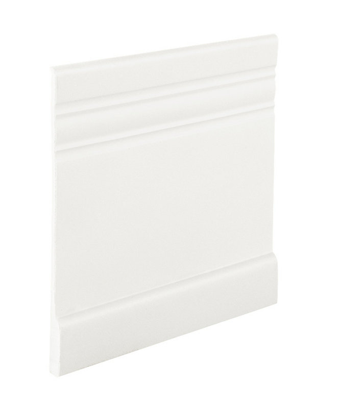White Rubber Architectural Wall Base 4'' x 720''