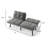 Grey Convertible Folding Modern Sofa Bed-2135646830