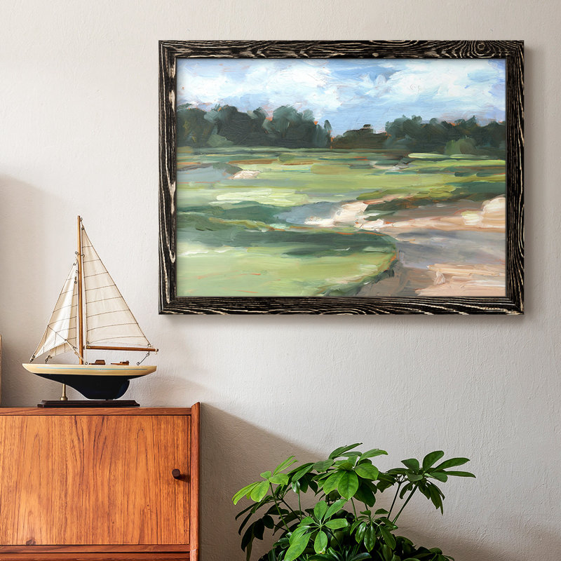 " Golf Course Study II ", Black, 18" H x 26" W