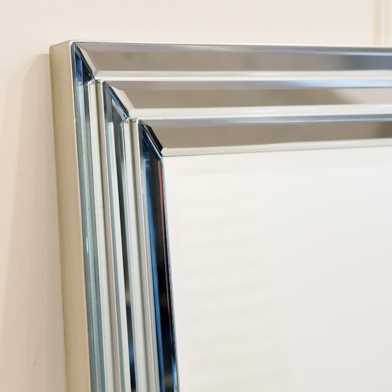 Neomi Glass Frame Rectangle Wall Mirror