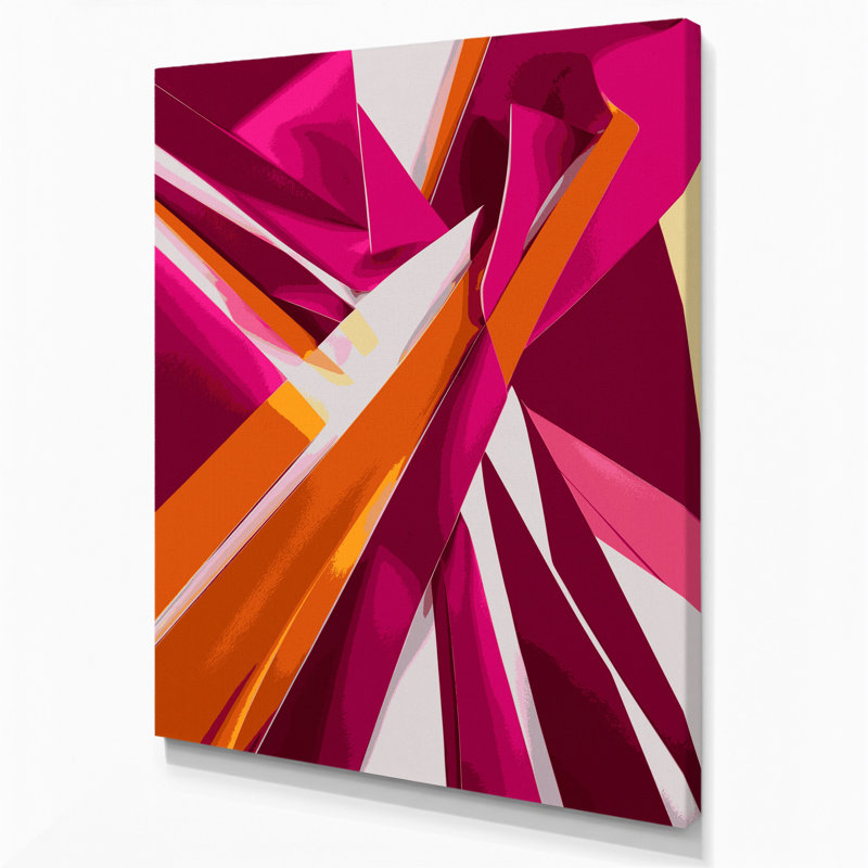 Abstrait, formes, 75, art sur toile rouge, H 14 po x l 11 po