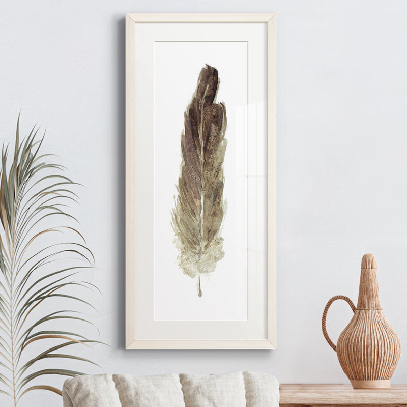 Peinture sur papier encadrée, Blanc