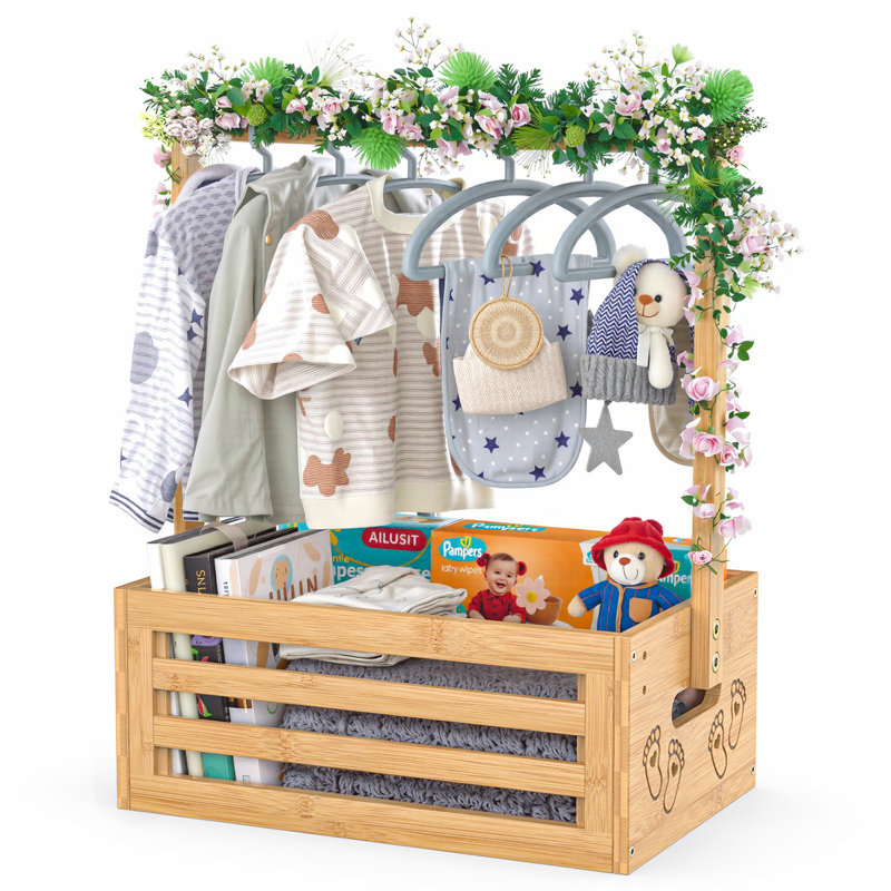 Baby Shower Crate Closet, Natural