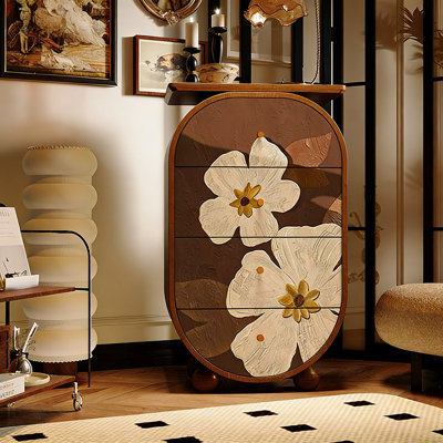 Armoire de rangement 4 tiroirs Abstract Art