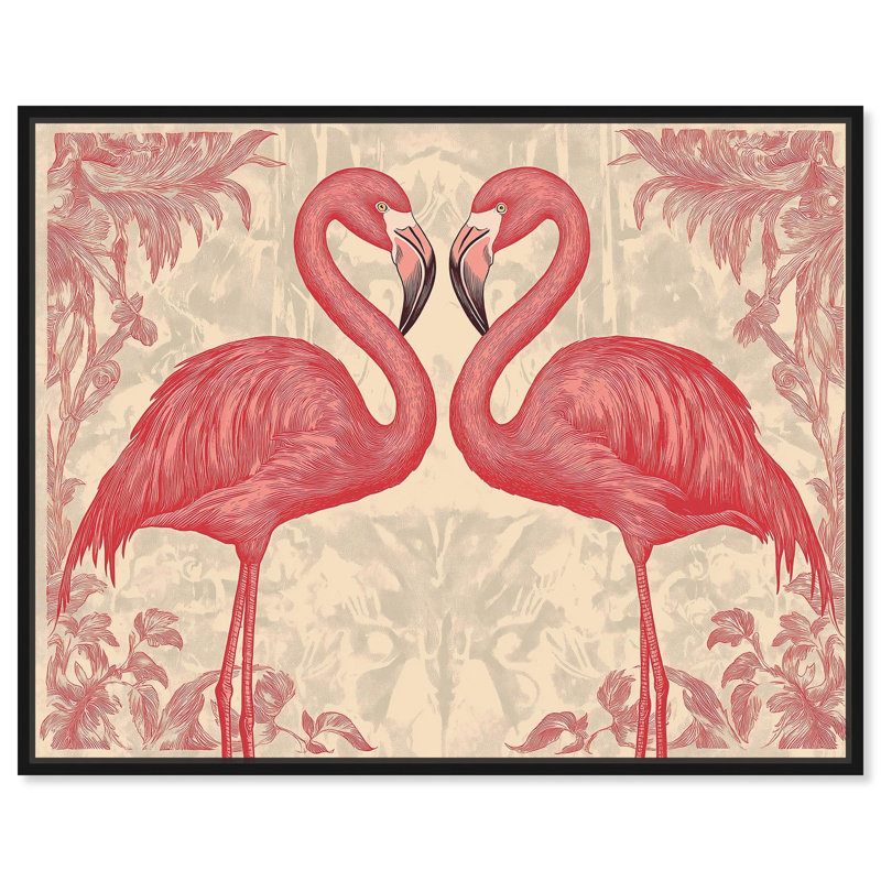In Flamingo's Eyes , Cadre flottant noir, H 21 po x l 17 po