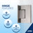 Nautis XL 28.25 - 29.25 in. W x 80 in. H Hinged Frameless Shower Door W/ Ultra-Bright Frosted Glass-93065203
