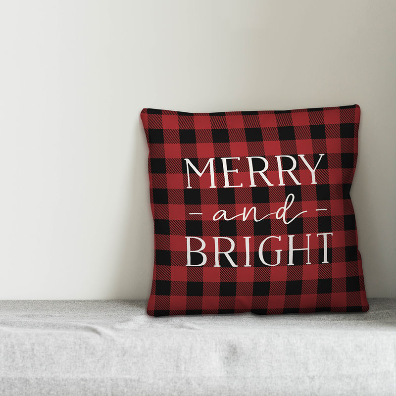 Housse de coussin décoratif joyeux et brillante , 18 po x 18 po, Housse de coussin seulement - Insert