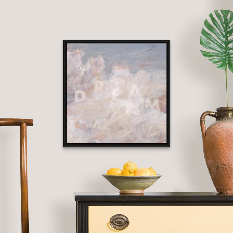 «Daydream Neutral 04» par Lisa Audit - reproduction d'art, Toile avec cadre noir, H 22 po x l 22 po x P 1,75 po