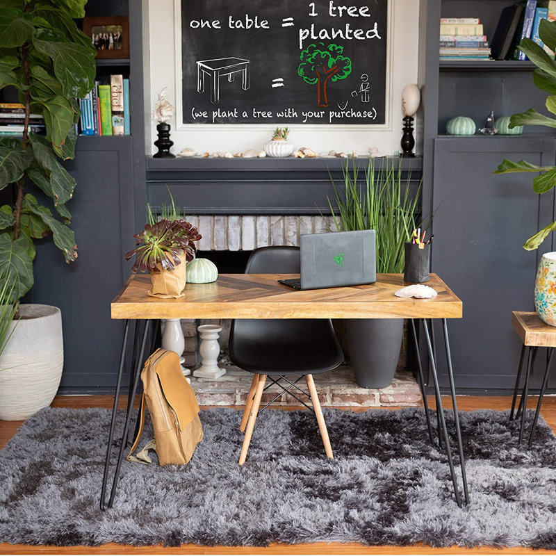 Solid Wood Top End Table