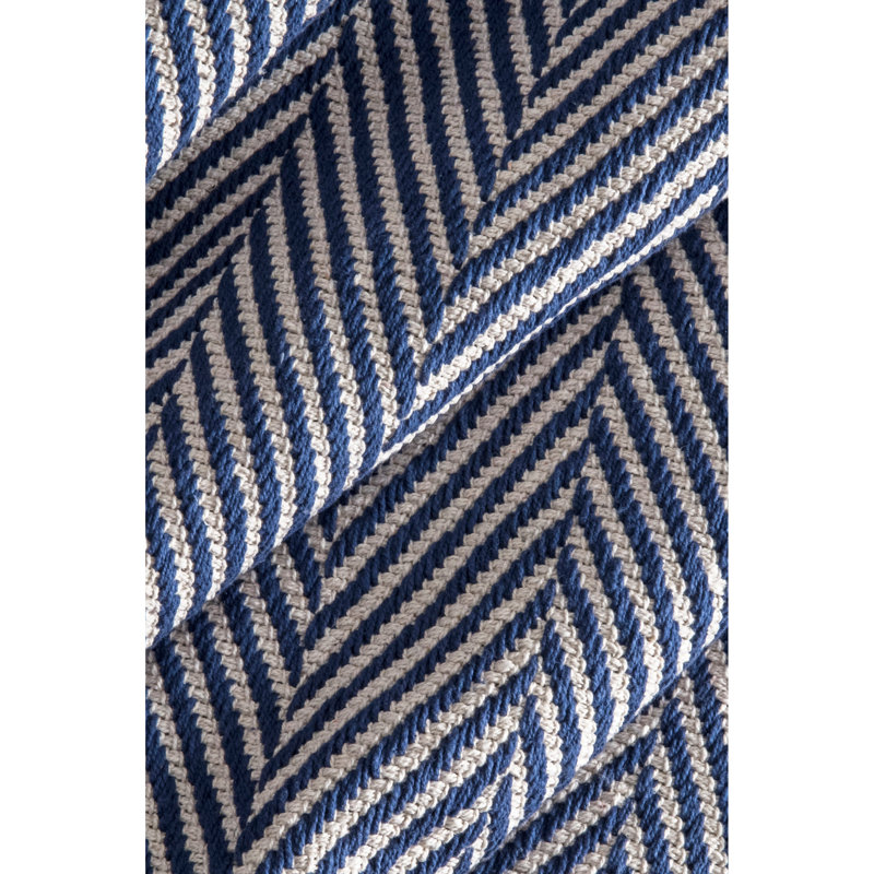 Cotton Chevron Indoor Rug, Rectangle 9'6" x 13'6"