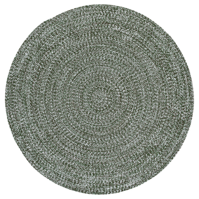 Braided 260 Hand Woven Performance Machine Washable No Pattern Rug, Round 5'