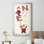 Santa Noel - cadre photo, reproduction d'art textuel