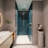 3/8" Wide Shower Door With Pivot, 1/4" Tempered Glass, Bathroom Hygiene Perfection-124069857