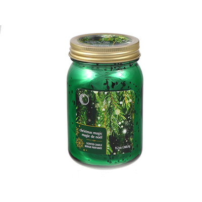 Christmas Magic Scented Jar Candle with Glass Holder