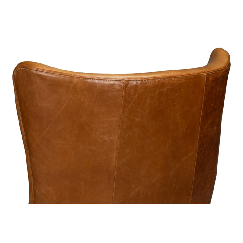 Patron Leather Wingback Chair