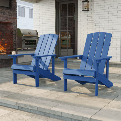 Ensemble de chaises Adirondack en plastique Hachirou pour l'extérieur