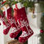 Snowy Village Scene Christmas Stocking