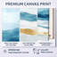 Tropical Wave Wall Art, Blue Gold Ocean Canvas, Blue Tropical Beach Ripples-515182822-515182810