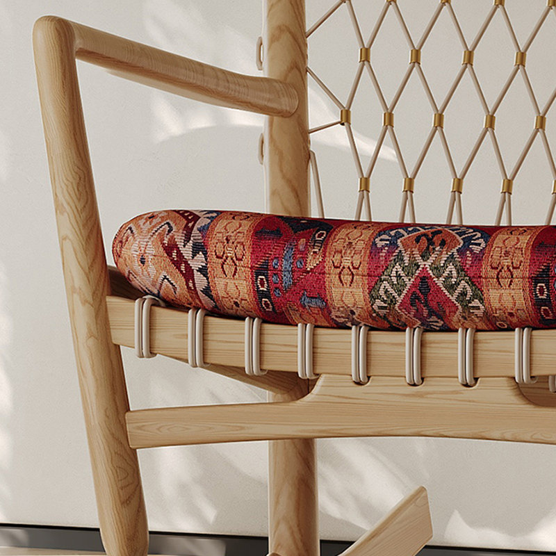 Chaise berçante confortable en bois de frêne de haute qualité