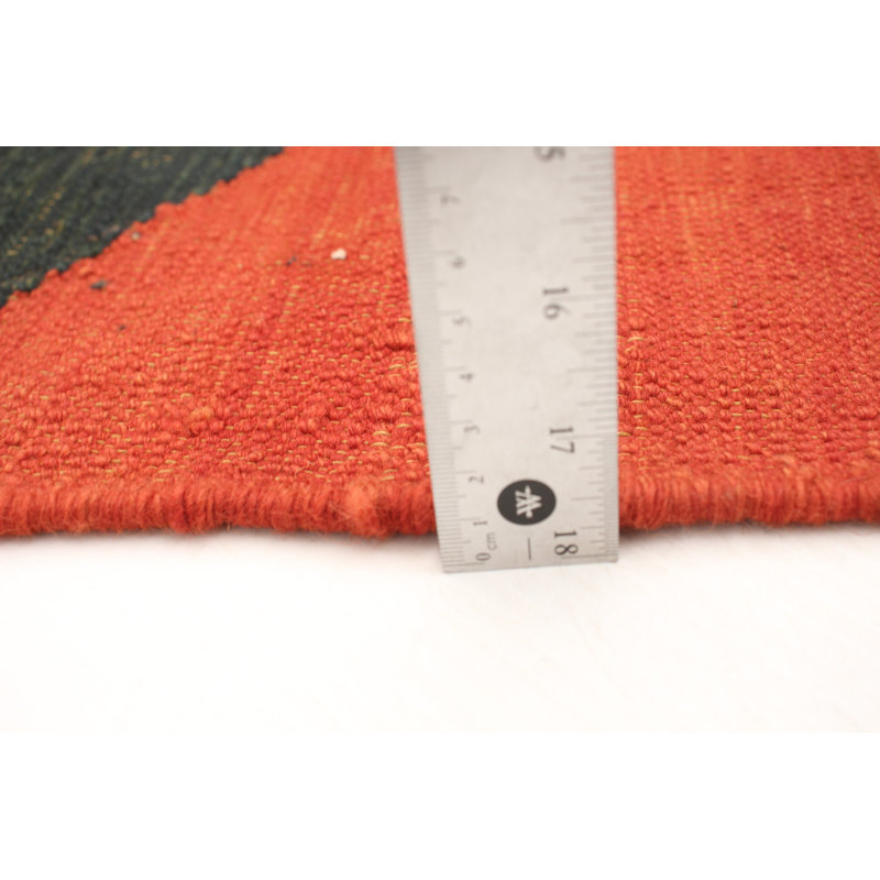 One-of-a-Kind Rectangle 8'3" X 10'2" New Age Wool Area Rug in Copper/Dark Red