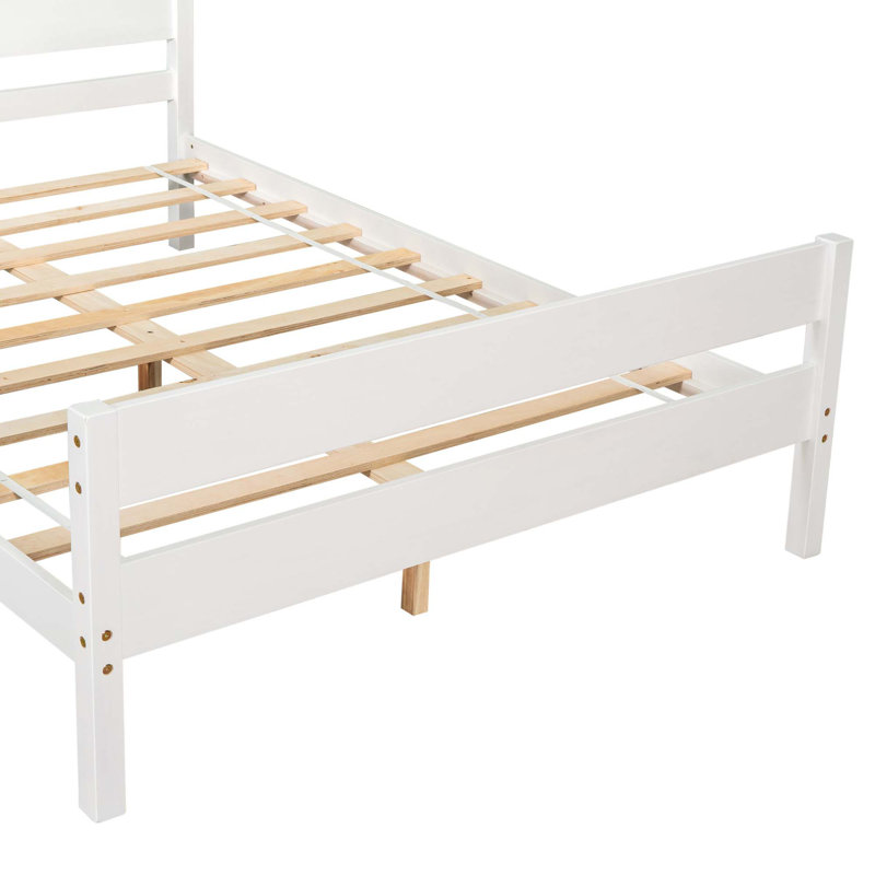 Coleman Bed With Headboard And Footboard, White, Full / Double