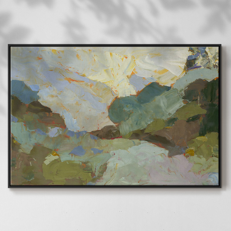 Sojour, reproduction d'art sur toile, H 17 po x l 25 po x P 2 po, Noir
