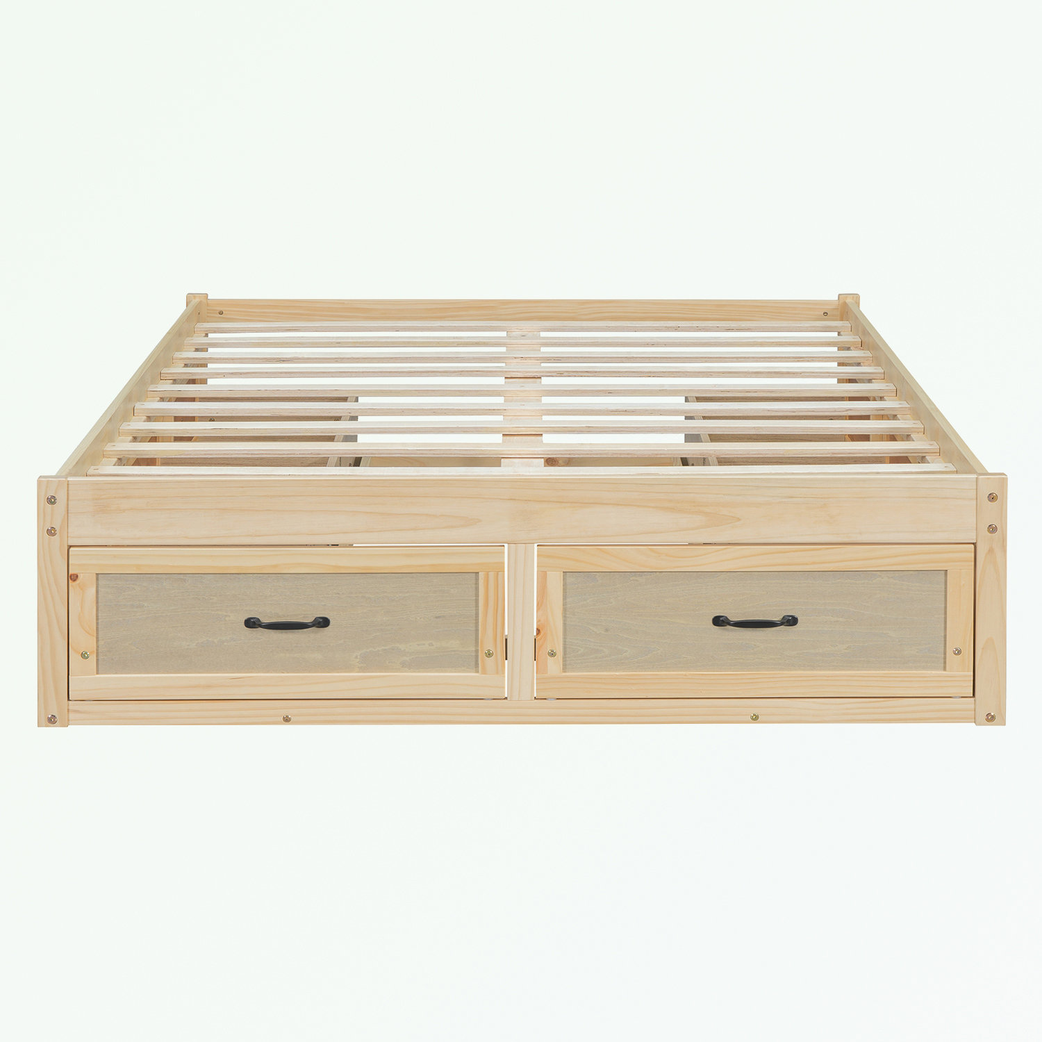 Lark Manor Queen Size Platform Bed with 6 Storage Drawers - Wayfair Canada
