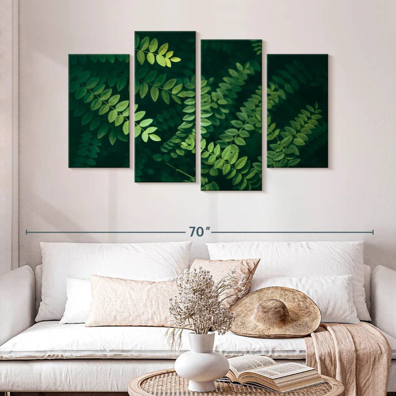 Feuilles d'acacia Harnek, H 32 po x l 52 po