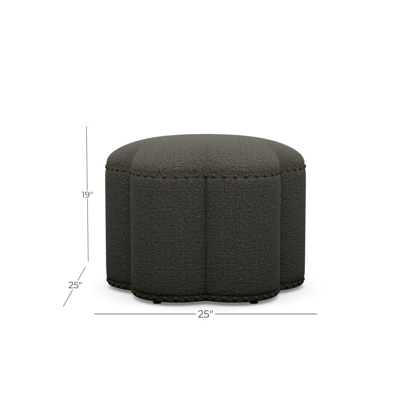 Kate 25" Ottoman, Sugar Shack 120522, Antique Brass
