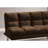 Dark Brown Contemporary Microfiber Futon With Legs And Extra Support That Converts To Bed Smoothly, 67 In Width Vibe Brown, Base Leg Support, Fast, 67"W