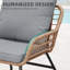 60cm Wide Curved Patio Sofa