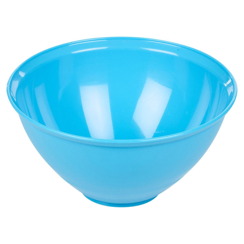 3 Pcs Durable Plastic Colourful Mixing Bowls Set Microwave & Dishwasher Safe, Blue