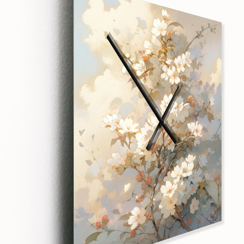Horloge murale Contemporary Cherry Blossom, Petit