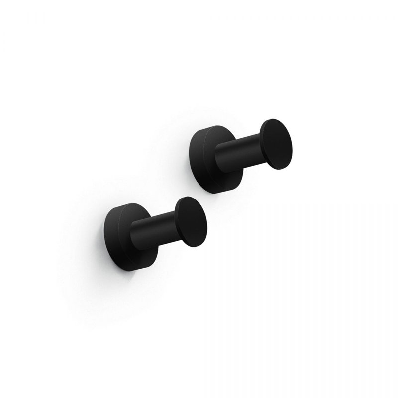 Baketo Double Robe Hook, Matte Black