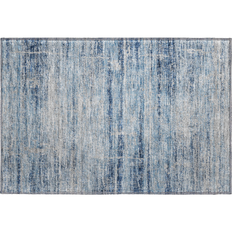 Premium Machine Washable Gerardo Sky Rug, Rectangle 1'8" x 2'6"