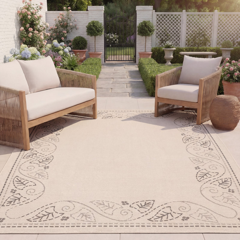 Herefordshire Performance Floral Indoor/Outdoor Area Rug, Rectangle 8' x 11'