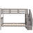 Gray Twintwin Bunk Bed With Spacious Storage For Bedroom And Dorm Stairway Guard Rail --2048787997