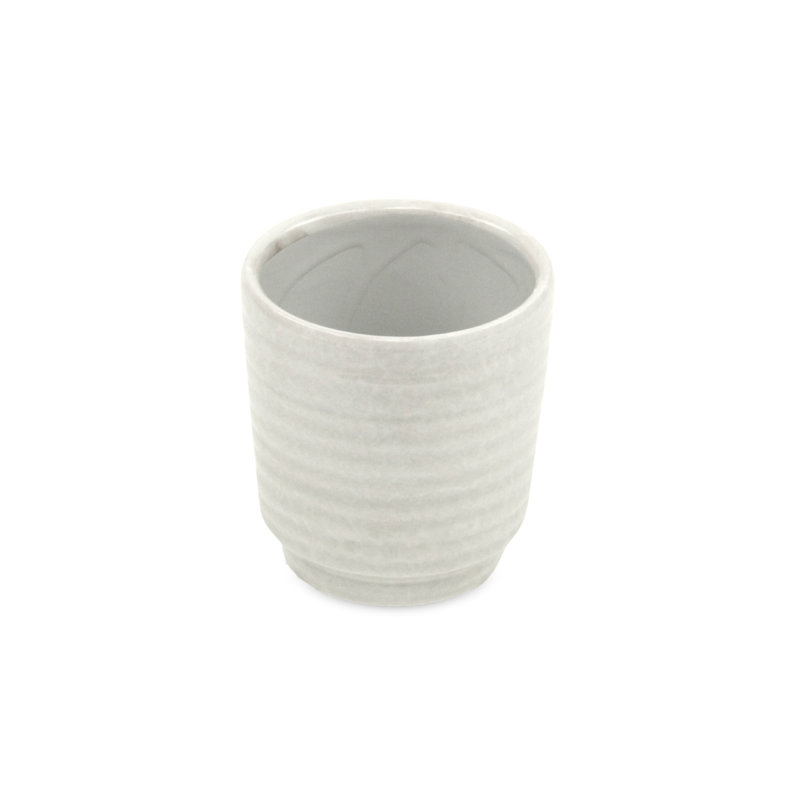 Pot de fleurs en céramique Mosley, Blanc, H 4 po x l 3,75 po x P 3,75 po