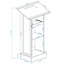 44.48"H Podium Stand With Storage, Vintage Lectern Podiums With Heavy Base And Shelves, Pulpit Podium For Lecture, Churches, Seminars And Schools, Dark Brown
