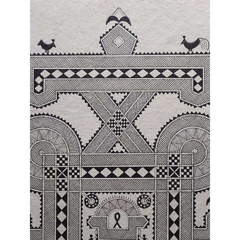 Tulasi Katte Chittara | Stylo sur papier fait à la main | Par Nanditha