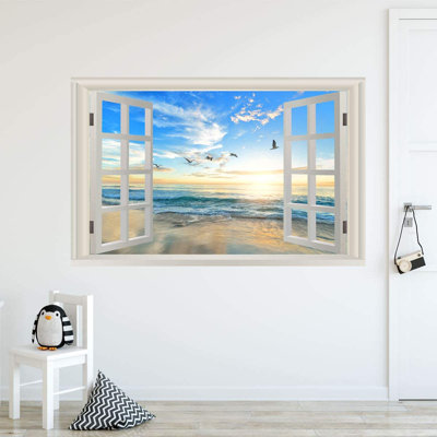Adhésif décoratif Sunset Beach 3D