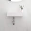 Lavabo de salle de bain mural rectangulaire en céramique blanche 14,57 x 7,28 pouces avec trou de robinet simple