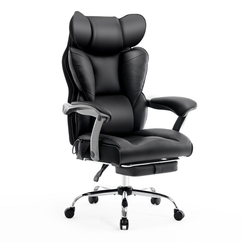 Chaises de bureau grandes et grandes 500LBS, Blanc