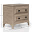 Table de chevet 2 tiroirs, finition sable