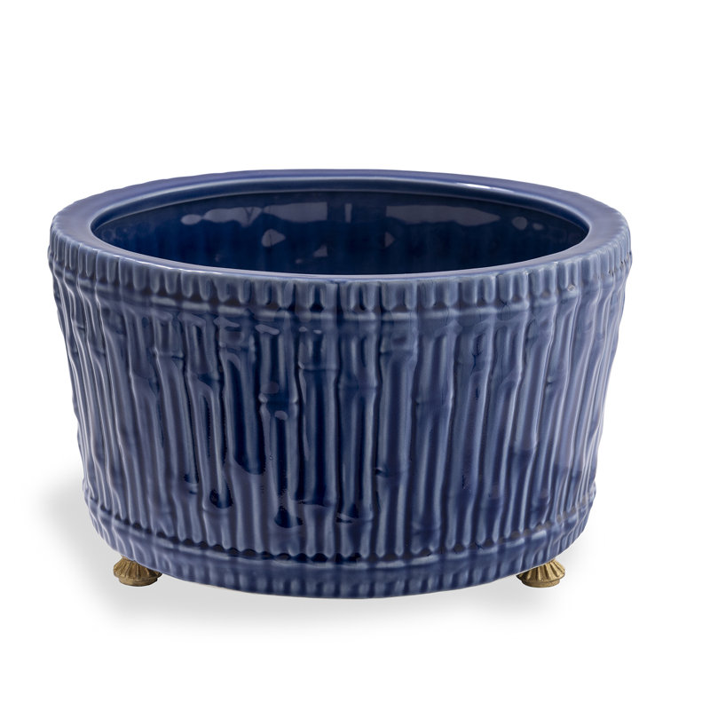 Bamboo Garden Center Basin, Blue